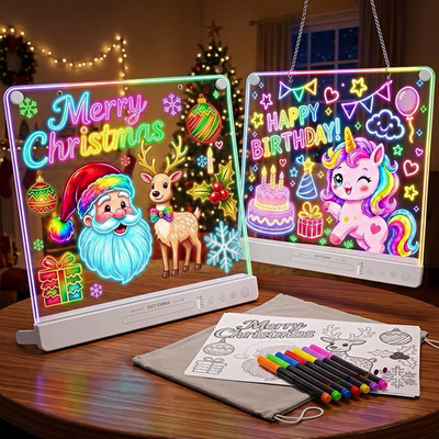 2026 Upgraded LED Drawing Board for Kids - 16'' Rechargeable Light Up Board