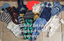 Baby Boy Clothing Lot Variety Newborn Through 6-9 Month Sizing