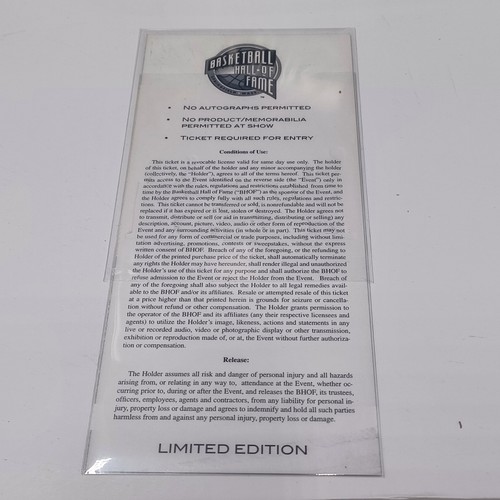 Michael Jordan Class of 2009 Naismith Memorial NBA Hall of Fame Program & Ticket - Imagen 10 de 10