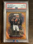 2021 Panini Prizm Ja'Marr Chase #337 Lazer Prizm (RC) JERSEY MATCH PSA 10