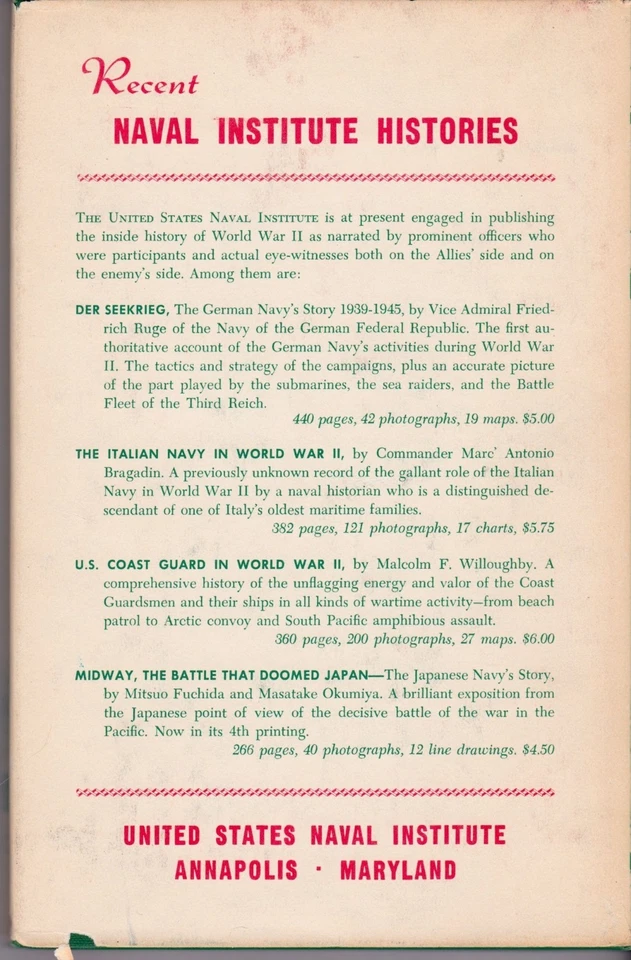 The Hunters and the Hunted Aldo Cocchia 1958 HC DJ WWII Italian Navy Submarines - Image 2 of 4