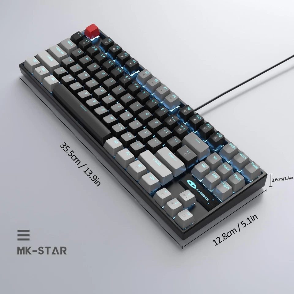 Magegee 75% Mechanical Gaming Keyboard With Blue Switch, Led Blue Back - Image 2 of 4
