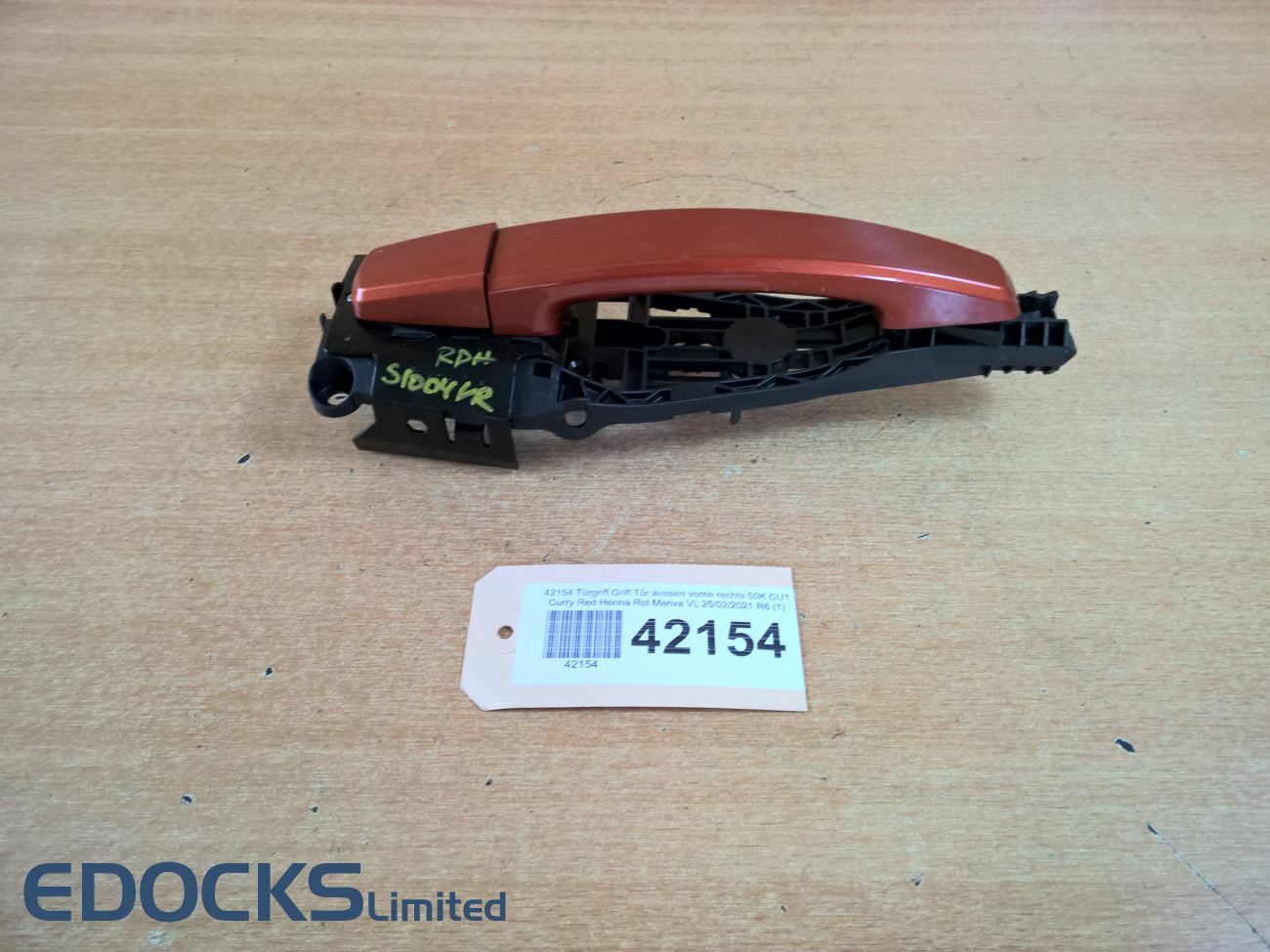 Türgriff Griff Tür aussen vorne rechts 50K GU1 Curry Red Henna Rot Meriva Opel