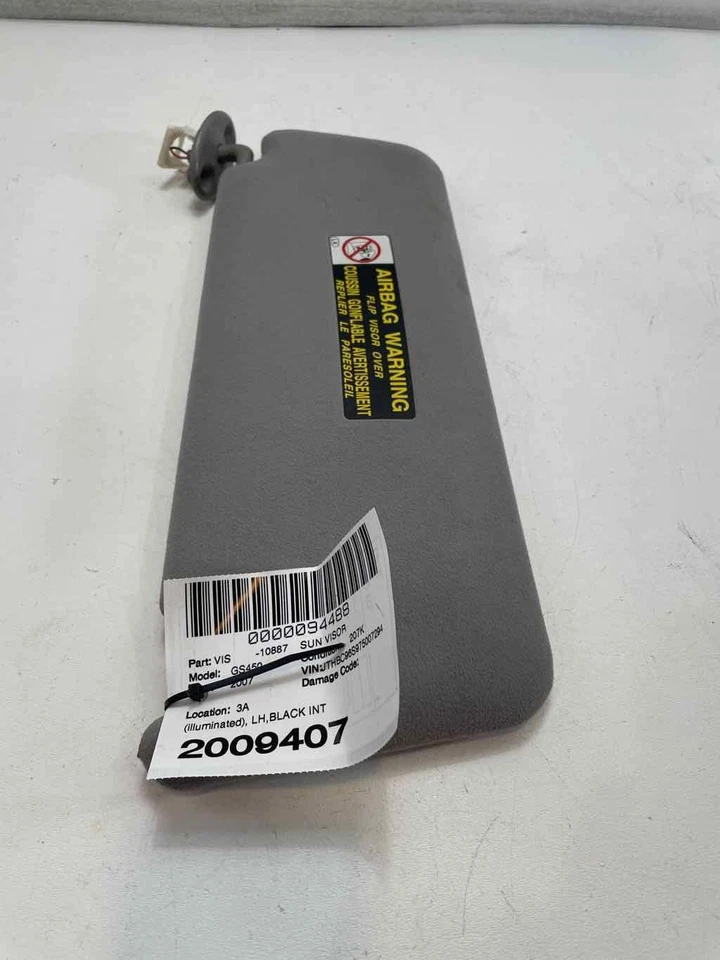 Parasol para conductor Lexus Lh gris iluminado OE compatible con Lexus GS450H 2007-2011 Foto 4 de 4