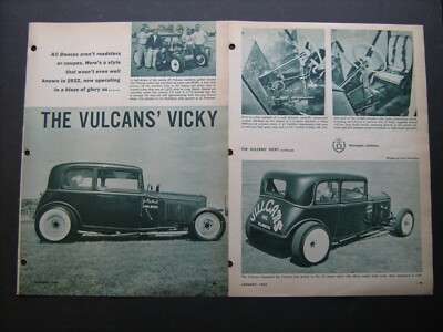 1932 Ford Model 18 V8 ''The Vulcan's Vicky'' club-built racecar--twin-page feature
