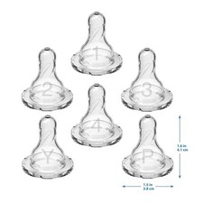 Dr. Brown'S Natural Flow Level 2 Narrow Baby Bottle Nipple 6-Pack 3m medium Flow