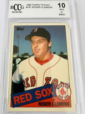 1985 Topps Tiffany Roger Clemens Rookie #181 BCCG 10