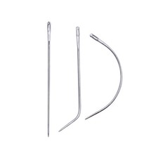 Lots Straight Curved Needles DIY Leather Hand Sewing Needle Binding Needle