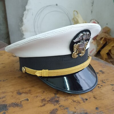 WW2 US Navy Officer Hat Lieutenant Commander Naval Warrant