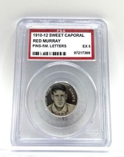 1910-1912 Sweet Caporal P2 Pin - Red Murray Small Letters PSA EX 5