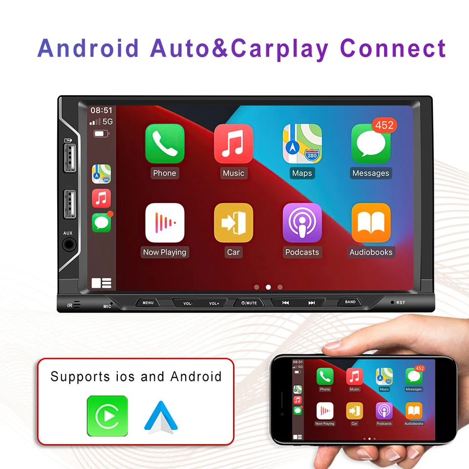 DAB+ 1+32G Android 15 Autoradio Carplay GPS NAVI WIFI BT RDS 6*USB Doppel 2DIN - Bild 3 von 4