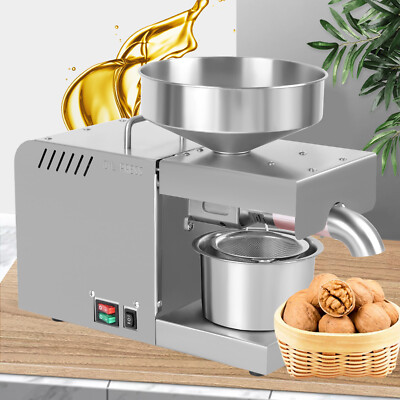 Full Automatic Electric Oil Press Machine 600W Cold/Hot Nut Olive Oil Extractor