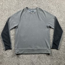 Lululemon Sweater Mens Large Gray Geometric Reflect Textured Contrast Athleisure