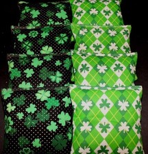 St Patrick Cornhole Bean Bags 8 ACA Regulation Bags Lucky Irish  PARTY GAME 