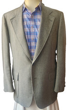 Juster's Cricketeer Men's Vintage 42R Green Herringbone Blazer Sport Jacket