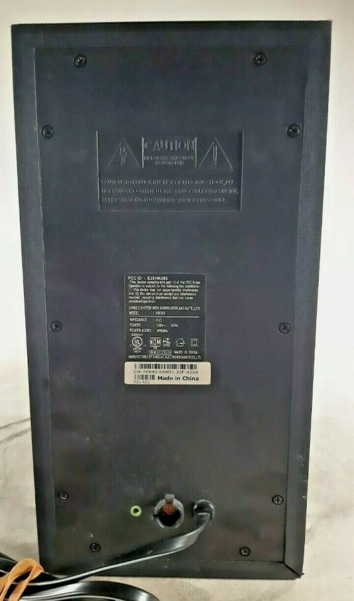 Harmon Kardon HK395 Multimedia System 30 Watt Subwoofer Only - Tested