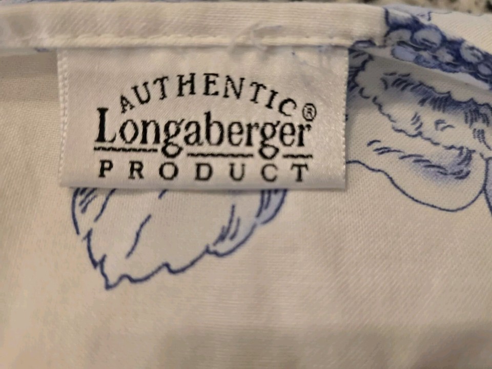 NWOT Authentic Longaberger King Size Pillow Sham Blue Dahlia Retired eBay