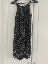 Image of All Saints Massi Dress Brand New Black Sequin Size 6 More Like 8