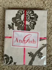 $185! NWT Ann Gish Toscana Vines Linen Metal EURO Pillow Sham - GORGEOUS!