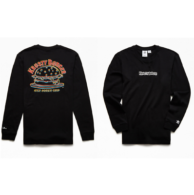 Adidas Original The Simpsons Black Long Sleeve T-Shirt Krusty