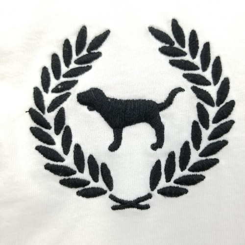 Vintage Victoria Secret Pink Campus T Shirt Women XS White Embroidered Dog Top - Picture 4 of 10