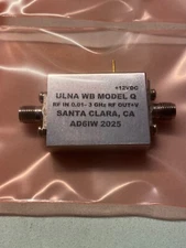 0.01- 3 GHz Ultra Low Noise High Linearity Wideband Amplifier, EME, Astronomy 