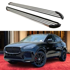 2PCS Running Boards Side Steps Fit Jaguar E-Pace 2017-2025 Fixed Pedals Nerf Bar