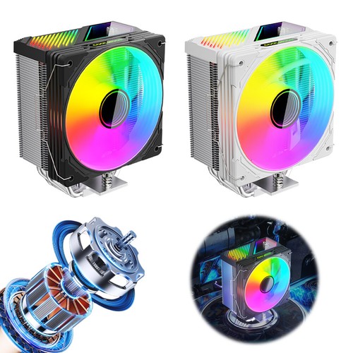 ARGB PWM Cooling Fan CPU Cooler 1800RPM Speed CPU Radiator Case Fan Air Cooler - Afbeelding 10 van 18