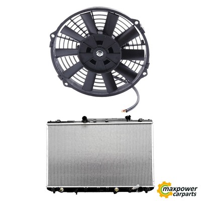 New Cooling Fan & Aluminum Radiator Kit For 1992-1996 Toyota Camry 2.2L GAS DOHC