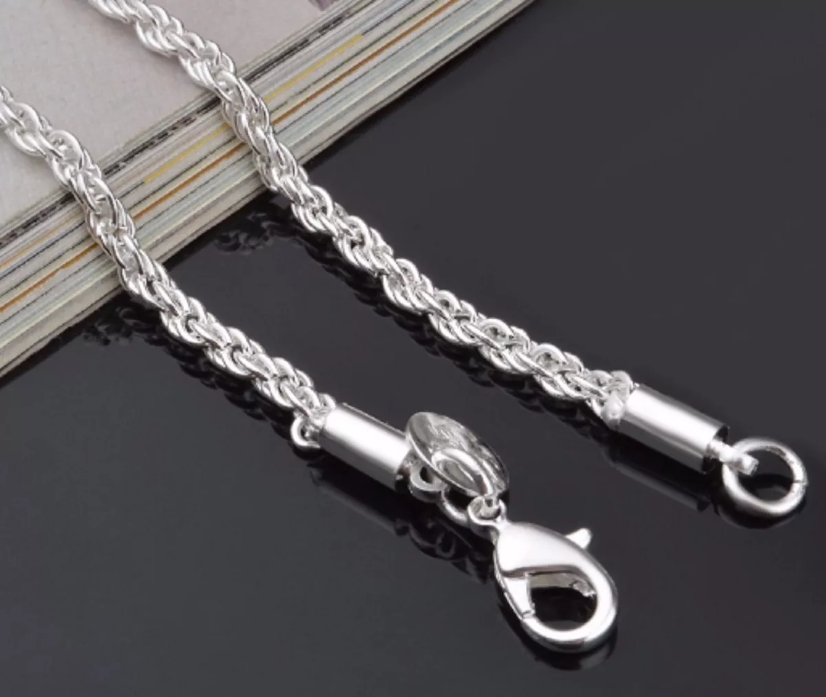 Twisted rope store chain silver