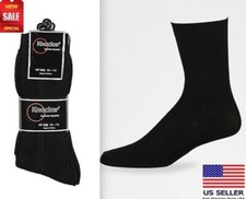 Classic Comfort: 6 Pairs of Men's Knocker 100 Black Crew Dress Socks in Size