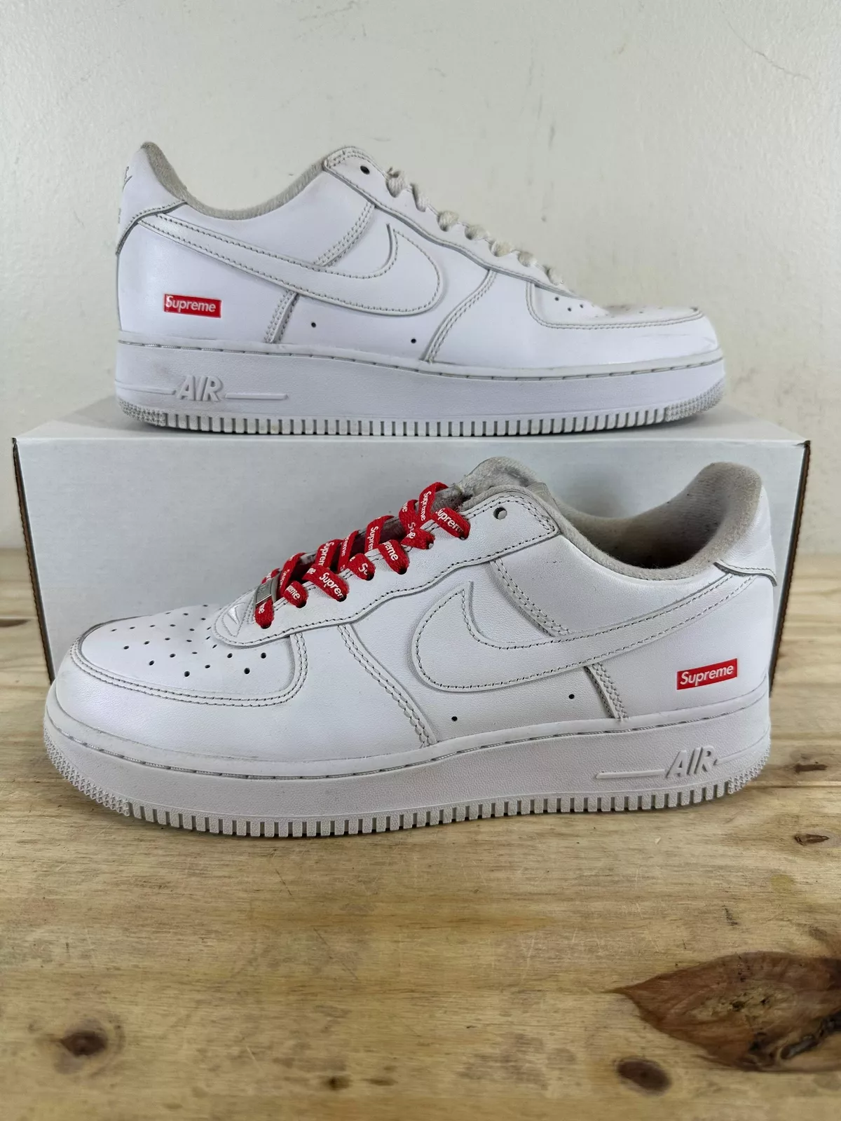 Nike Air Force 1 Low Supreme Blanc Taille 10