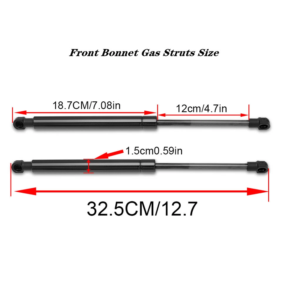 4Pcs Front Hood+Rear Tailgate Hatch Gas Shock Struts For BMW 5Series E60 E61 Foto 4 de 4