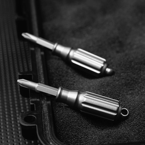 Edc Mini Titanium S2 Cacciavite Acciaio Portachiavi Portatile Strumento Tascabile Esterno - Foto 13 di 24