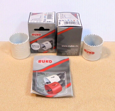 (2) New Ruko 1 11/16'' (43 mm) Fine Tooth Hole Saw HSS Bi-Metal Free Shipping