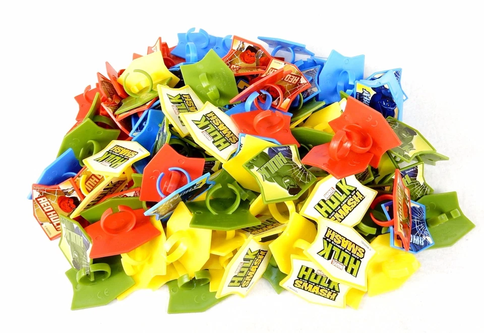 Anillos Topper Cupcakes, HULK ~ Agentes de SMASH ~ 144 piezas, plástico más suave y seguro Foto 2 de 4