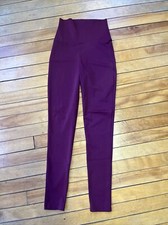 Balera Full Length Nylon Leggings Dancewear Women Sz LC Maroon