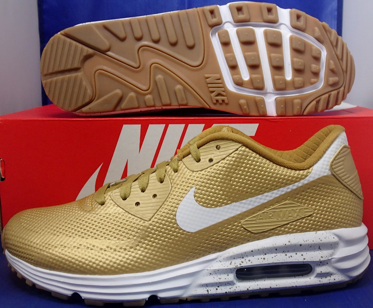 fugtighed Samle partner Womens Nike Air Max 90 Hyperfuse Premium iD Gold White Gum SZ 9 (  822580-997 ) | eBay