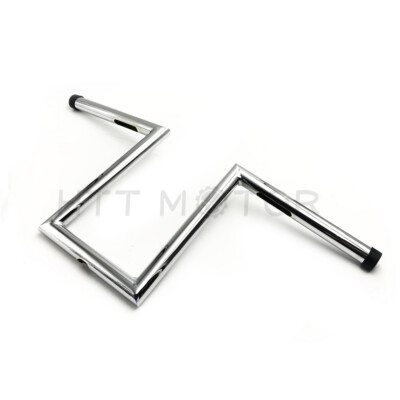 Chrome Z Bar 8 Inch Rise Handlebars For Harley Softail Dyna Sportster Bobber Cho
