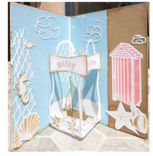 Summer beach hut Metal Cutting Dies Scrapbooking Album Decorative Embossing DIY