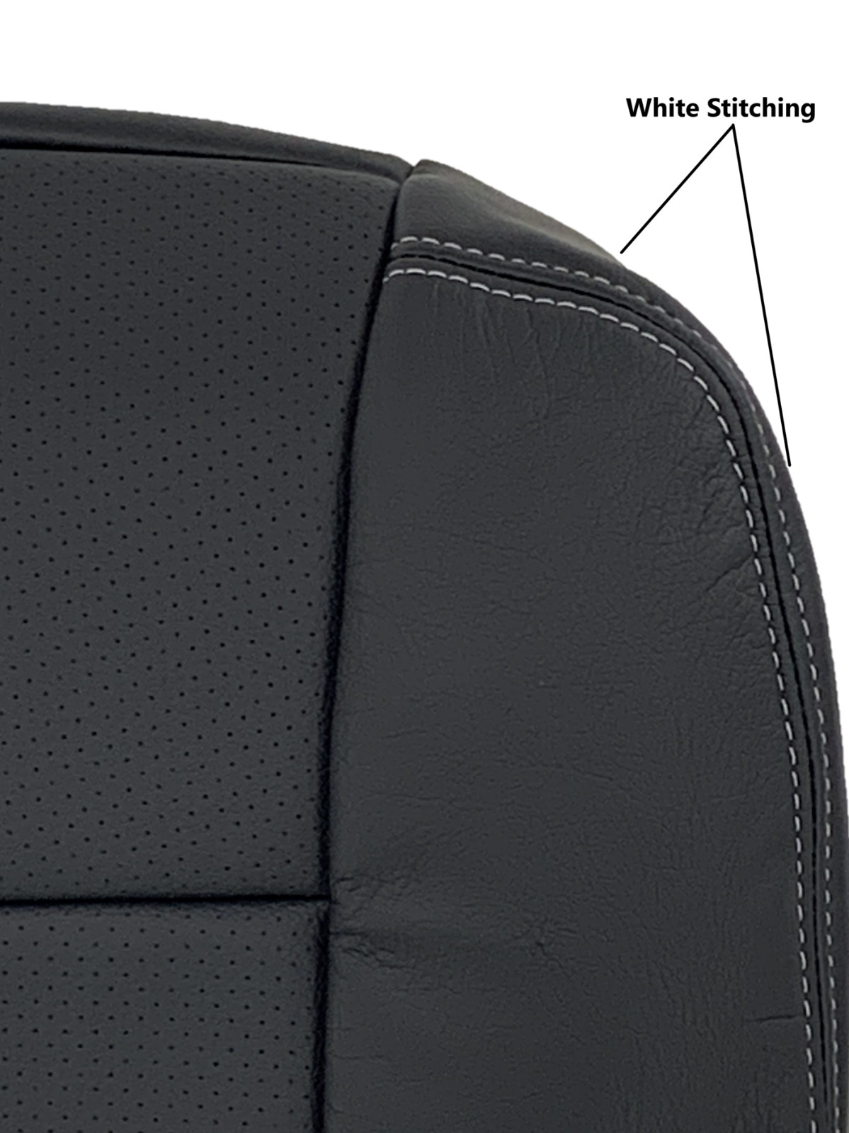 2009-2014 For F150 Lariat Driver Bottom Black LEATHER Replacement Seat Cover