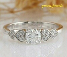 Lab-Created 2.14CT Round Cut Diamond 14K White Gold Over Engagement Wedding Ring