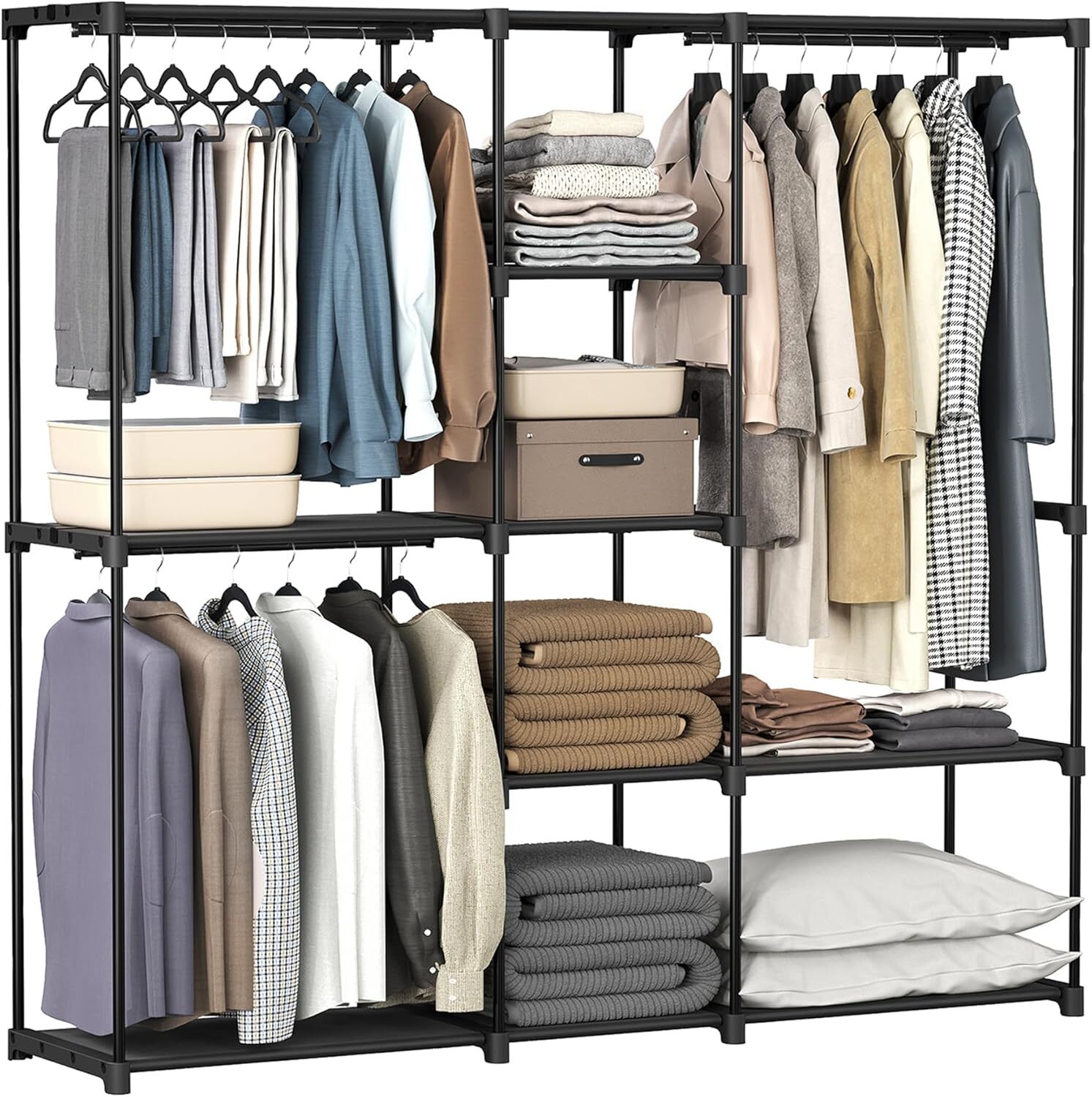 SONGMICS Portable Closet, Freestanding Closet Organizer, Clothes Rack