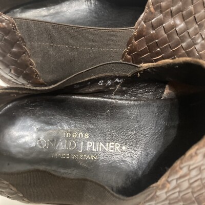 DONALD J PLINER Mens Woven Dark Brown Leather  Shoes Size 8.5 Spain DONALD J PLINER Mens Woven Dark Brown Leather Shoes Size 8.5  main image 3