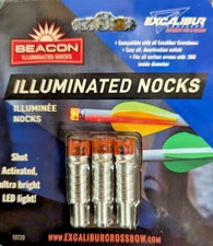 @NEW@ 3pk. Excalibur Beacon Illuminated .300 Crossbow Bolt/Arrow Nocks 10729