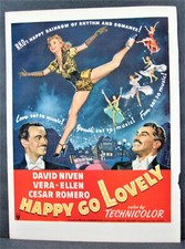 Vintage 1951 Happy Go Lovely Movie Ad Sign Magazine Full Pg Star David Niven