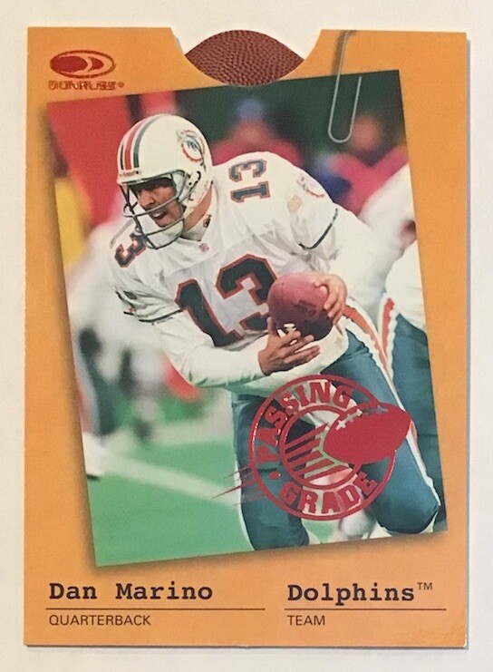 DAN MARINO 1997 DONRUSS HOBBY PASSING GRADE /3000 SP INSERT #9 OF 16 DOLPHINS