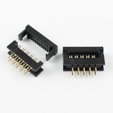 20Pcs 2.54mm Pitch 2x5 Pin 10 Pin Male Header FD IDC Cable Transition Connector