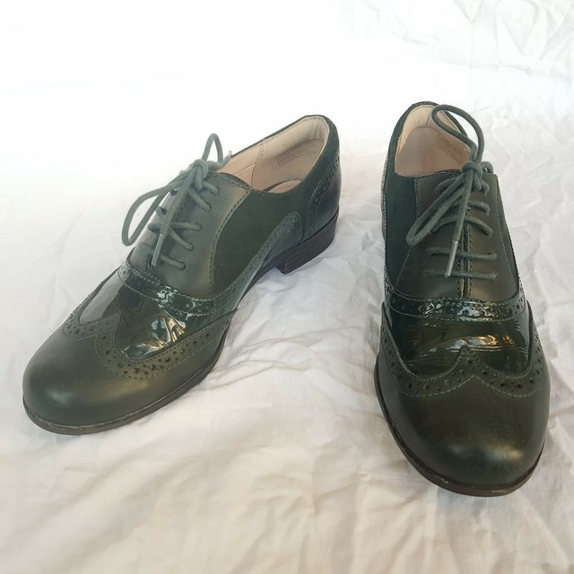 clarks green brogues