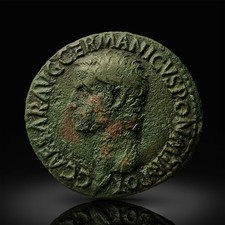 Roman Empire - As Caligula - Gaius - VESTA Seated - Rome - 28mm - 9.55g